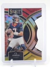 C.J. STROUD 2023 SELECT PREMIER RED YELLOW DIE CUT ROOKIE #183 TEXANS Q0882