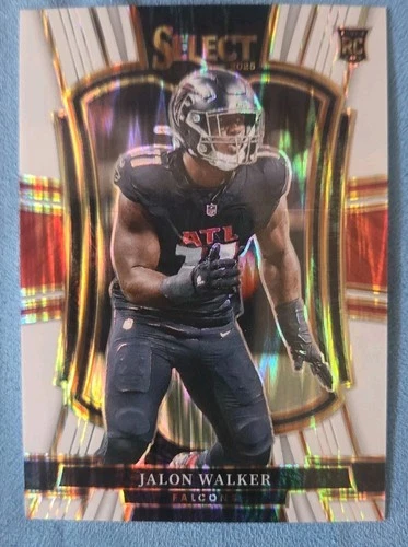 2025 Panini Select - Premier Level Jalon Walker #146 White Shock Prizm /799 (RC)