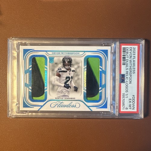 2023 Flawless Devon Witherspoon Debut Duals Nike Swoosh 1/1 Rookie RC Seahawks