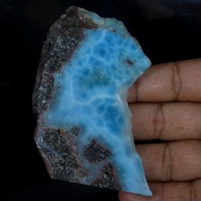 Spiritual Healing Larimar Natural Authentic Slab Rough Blue Gem Stone 255.20 Cts