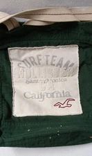 Vintage Hollister California Surf Team Green Corduroy Drawstring Tote Bag