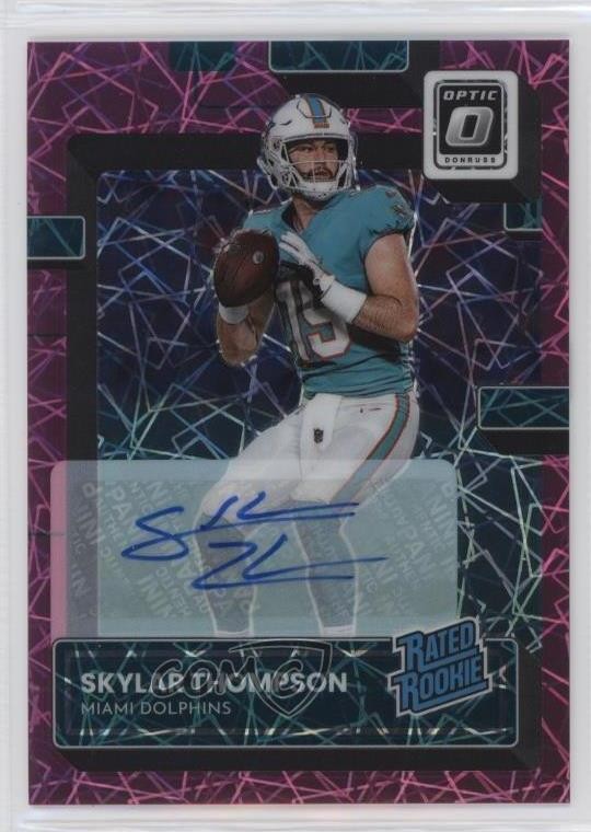 2022 Donruss Optic Rated Pink Velocity Prizm /50 Skylar Thompson Rookie Auto RC