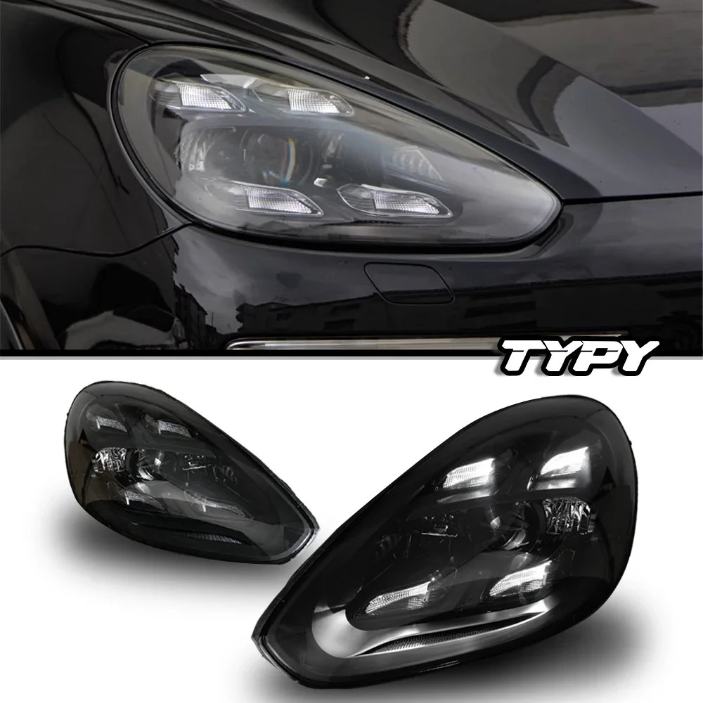 For Porsche Cayenne 958 2015-2017 Pair LED Laser 2018 Headlight Assembly Upgrade