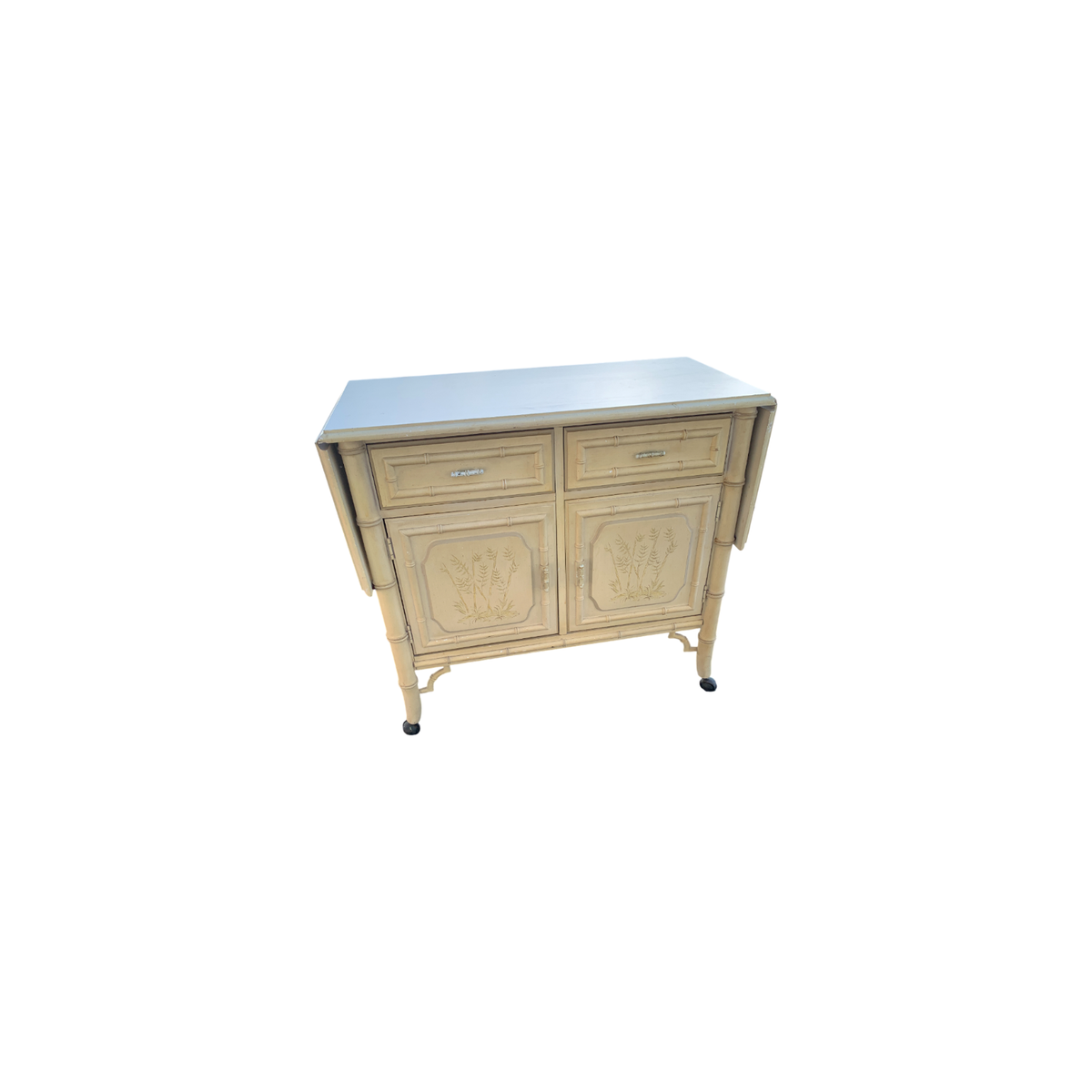 Aloha　食器棚 Vintage Dixie Aloha Faux Bamboo Pop-up Server bar cabinet #2 | eBay