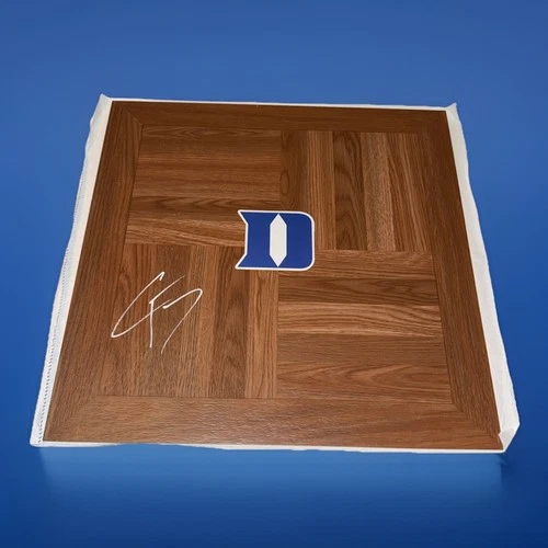COOPER FLAGG SIGNED 12x12 OFFICIAL LOGO FLOORBOARD DUKE BLUE DEVILS W COA