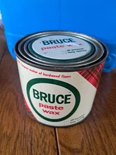 Vtg Bruce Paste Wax Can W/Some Wax