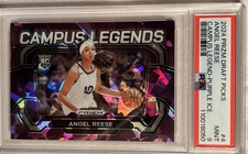 2024 Prizm Draft Picks ANGEL REESE CAMPUS LEGENDS Purple Ice #d /149 PSA 9