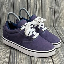 Heelys Launch Skate Shoes Youth Size 5 Purple Canvas Roller Sneakers 770159