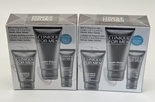 NEW Clinique For Men Daily Oil Control Cleanse Cream Shave Hydrate 3 Pc Set Of 2