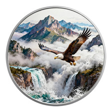 Flying Eagle 1 oz. Pure Copper Colourized Bullion Round!!