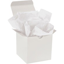 20 x 30" 100% Recycled White Tissue Paper-Pack of 48