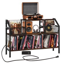 Record Player Stand Holds up to 500 Albums,Turntable Stand with Vinyl Record ...