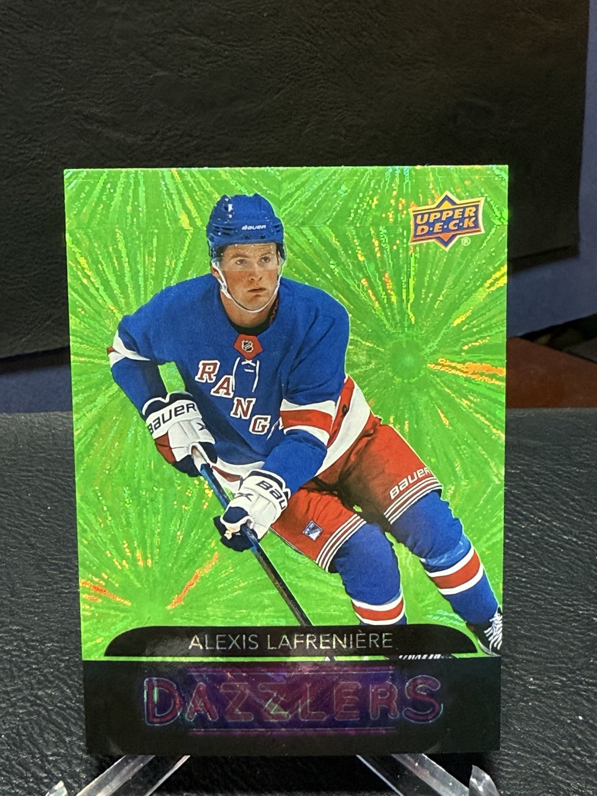 Alexis Lafreniere 2020-21 Upper Deck Dazzlers Green #DZ-81 Rangers