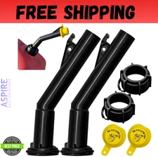 Gas Can Spout Replacement for Old Style Blitz Containers-2 Nozzles, Caps & Rings