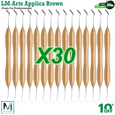 Dental Composite Filling Instruments Silicon Handle Applica Brown Color  