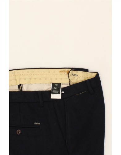 SCOTCH & SODA Herren Stuart Straight Chino Hose W34 L32 dunkelblau Wolle AM07 - Bild 3 von 4