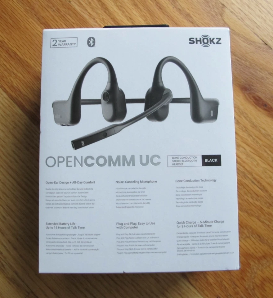 Shokz OpenComm UC Wireless Bone Conduction Stereo Bluetooth Headset USB-A - Image 2 of 2