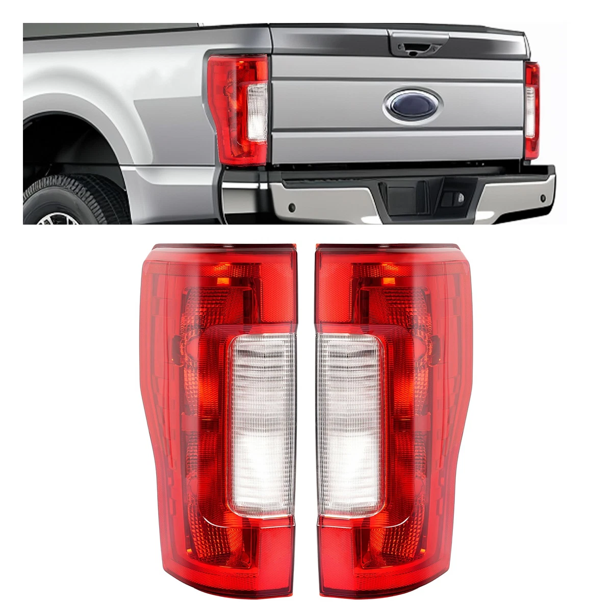 Pair Of Tail Light Assemblies For 2017-2019 Ford F250/F350 Super Duty - Left & Right Set