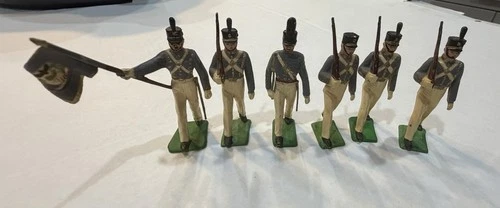 Vintage MARX Warriors Of The World West Point Cadets -6 Pieces *see Pictures