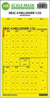 Art Scale Kit 200-M32009 - 1:32 SB2C-4 Helldiver double-sided express mask for I