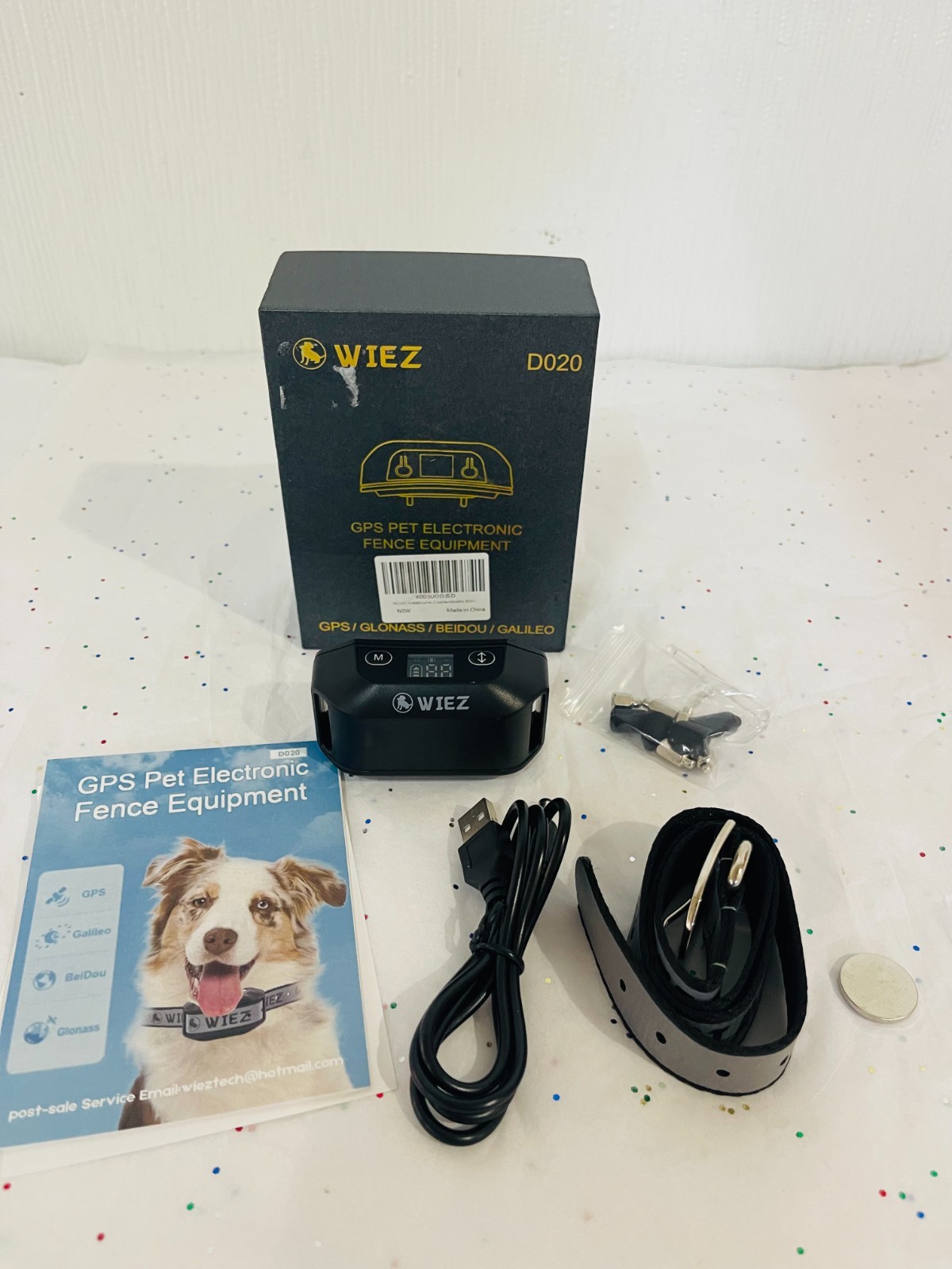 WIEZ GPS Wireless Dog Fence D020 Range 1000M 3 Training Modes Rechargeable