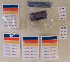 Life Like Racing HO Slot Car Tune Up Kit Flag Decals Stickers Flag Sticks Set