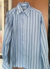 NWOT DOLCE & GABBANA MEN'S LUXURY DRESS SHIRT, LIGHT BLUE, STRIPED  16½ / 42 EUR