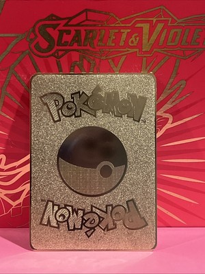 Pokmon gold metal Charizard DX card inspired For Display Art Gift