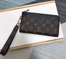 Louis Monogram Zippy Dragonne Long Wallet - Brown Black