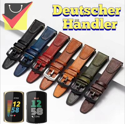 TOP Echtleder Armband für Fitbit Charge 6 und 5 , Sport Watch Band Strap Uhr