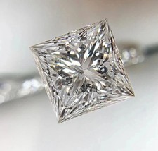 1 Ct Natural D Color Lab Grown Princess Cut Diamond VVS1 Clarity Certified