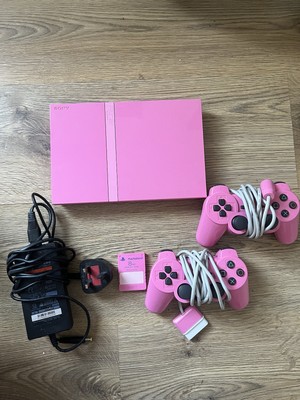 Sony PlayStation 2 Slim Rosa Konsole Bundle getestet funktioniert - 2x Controller