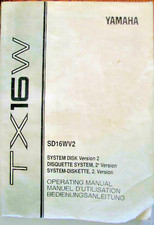 Yamaha TX16W System Disk Version 2 Sampler Original Owner's Manual Book