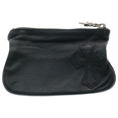 075◆CHROME HEARTS ZIPPER CHANGE PURSE Chrome Hearts ZPR CHG PURSE Zipper Change Cross Patch