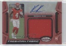 2023 Certified Freshman Fabric Signatures Mirror Red /199 Rashee Rice Auto 1o7k