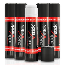 Quick Stick Original Glue Stick 40G, Pack of 5 Glue Sticks, Quality Adhesive Glu