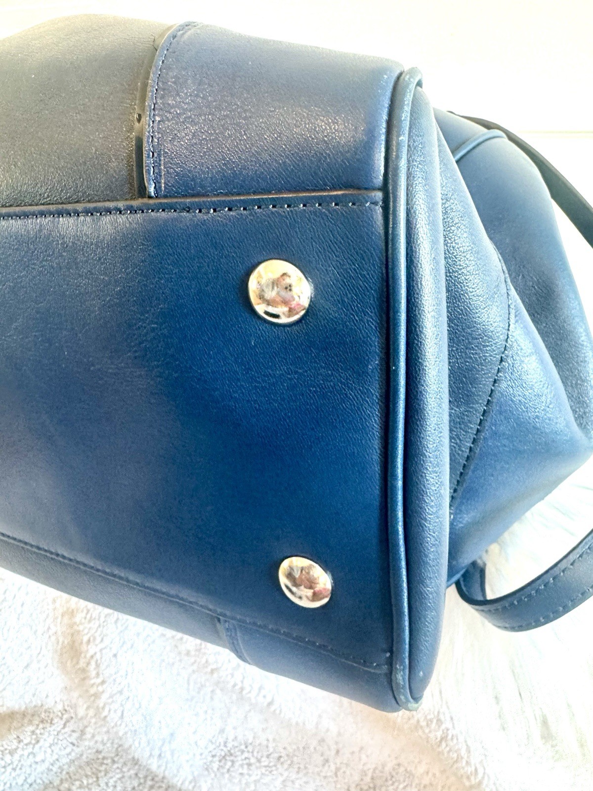 Coach Bundle, Blue Python Embossed Leather Handba… - image 5