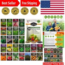 Ultimate 30-Viability Heirloom Seed Collection - Non-GMO Seeds for Food Security