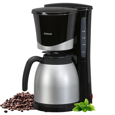 Bomann Thermo-Kaffeeautomat KA 168 CB schwarz, Themokanne, 8-10 Tassen, NEU - Bild 1 von 4