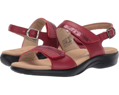 Women's SAS Nudu Adjustable Comfort Sandal 2510-762 Ruby Carbanet Leather USA