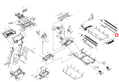 Horizon Fitness TM212 Treadmill Right Rail Desk 056280-BA - Main Image