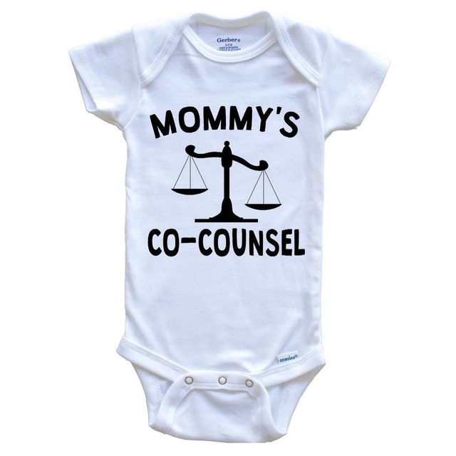 Lawyer Onesie Mommy's CoCounsel Funny Baby Onesie For Child Of