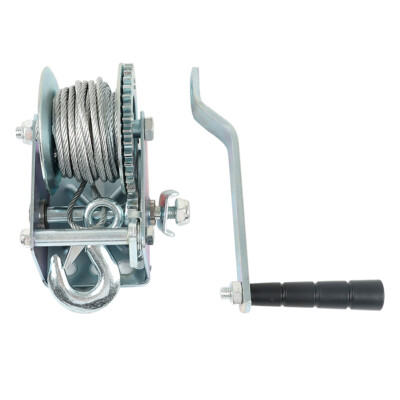 600 lbs Steel Cable Hand Winch Crank Gear Winch Atv Boat Trailer Heavy Duty