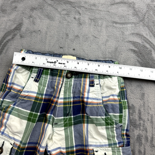 Boden Boys Shorts Size 9Y Plaid Cargo Adjustable Waist Classic Pockets Cotton - Picture 3 of 10