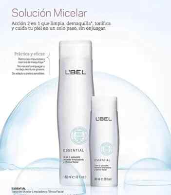 L'BEL ESSENTIAL 2 IN 1 MICELLAR CLEANSING SOLUTION AND FACIAL TONER 6 fl.oz.