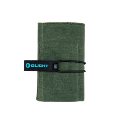 Olight Exploit Mini OD Green Tool Roll Bag, 12 Amp Oil Wax Canvas, Scratch-resis