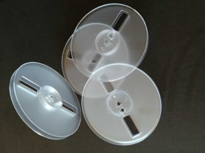 7'' x 1/4'' plastic tape reels (1) with brand new hinged boxes...GREAT LOW PRICE!!