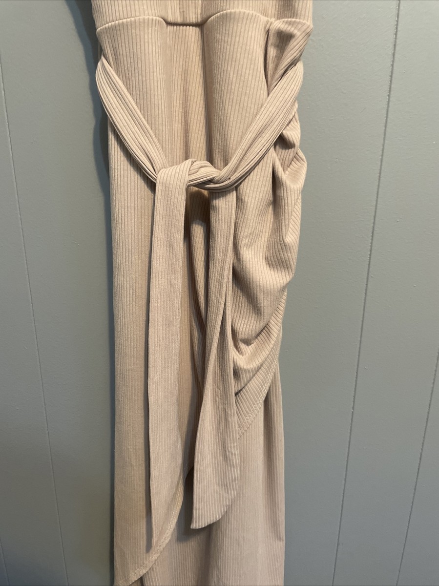 Lulus Out Ahead Taupe Ribbed Ruched Halter Midi Dress Medium | eBay Lulus Out Ahead Taupe Ribbed Ruched Halter Midi Dress Medium | eBay