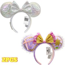 Disney Rapunzel Tangled Pascal Minnie Ears Icon Quilted Iridescent Loungefly Ear