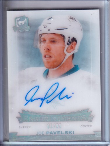 Joe Pavelski #E-JP 2014 Upper Deck the Cup Enshrinements Autograph card